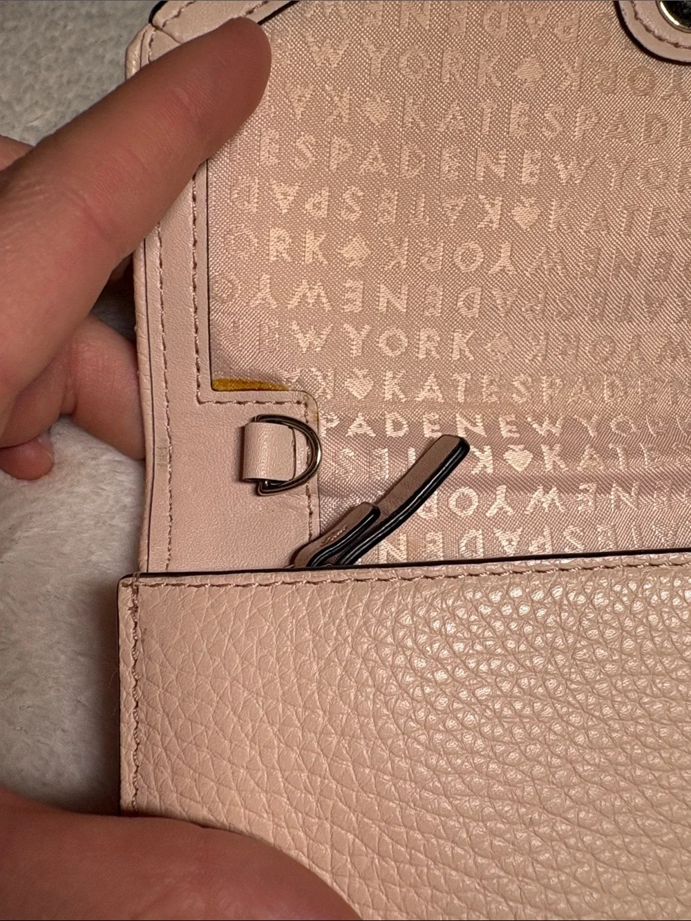 Kate Spade Pink Leather Flap Wallet
